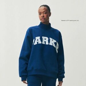 Parke Holiday Varsity Turtleneck / Winter Berry + Baby Blue